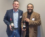 Mr. Johan Lochner, Shoprite Checkers Wine Buyer for Africa and Mr. Malcolm Green from La RicMal International Wine Representative at the Angola Wine Export Seminar, Friday, 5th August 2016 – WESGRO, Cape Town, Hosted jointly by Michael Gamwo and Mr. Matome Mbatha, WOSA Market Manager – Africa.